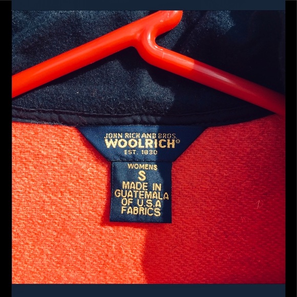 Jacket Woolrich Orange Cropped Zip Up - Picture 5 of 8